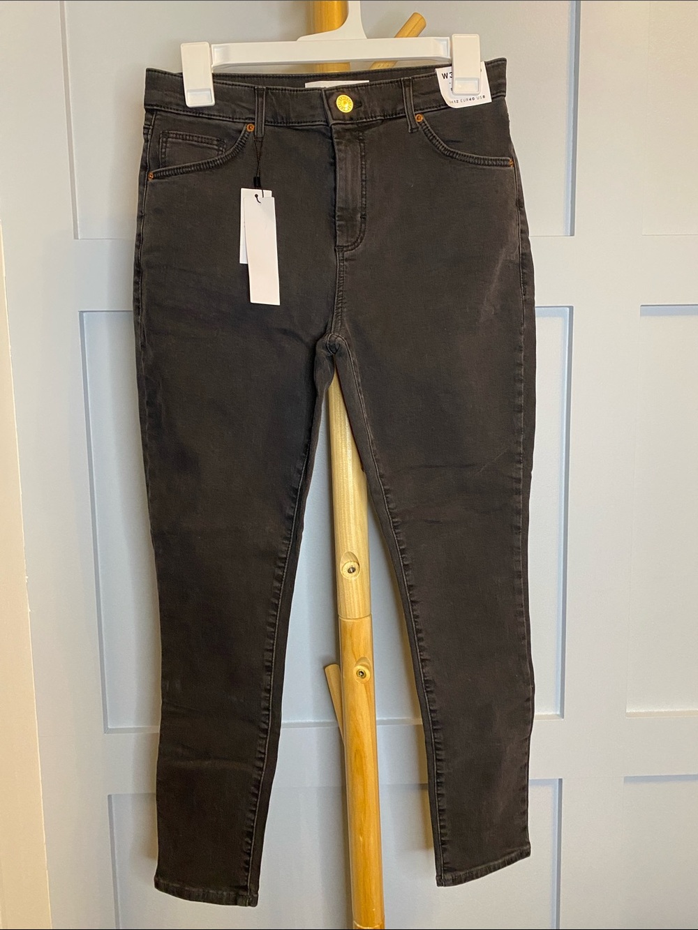 NWT Topshop Black Women’s Mid-Rise Skinny Jeans